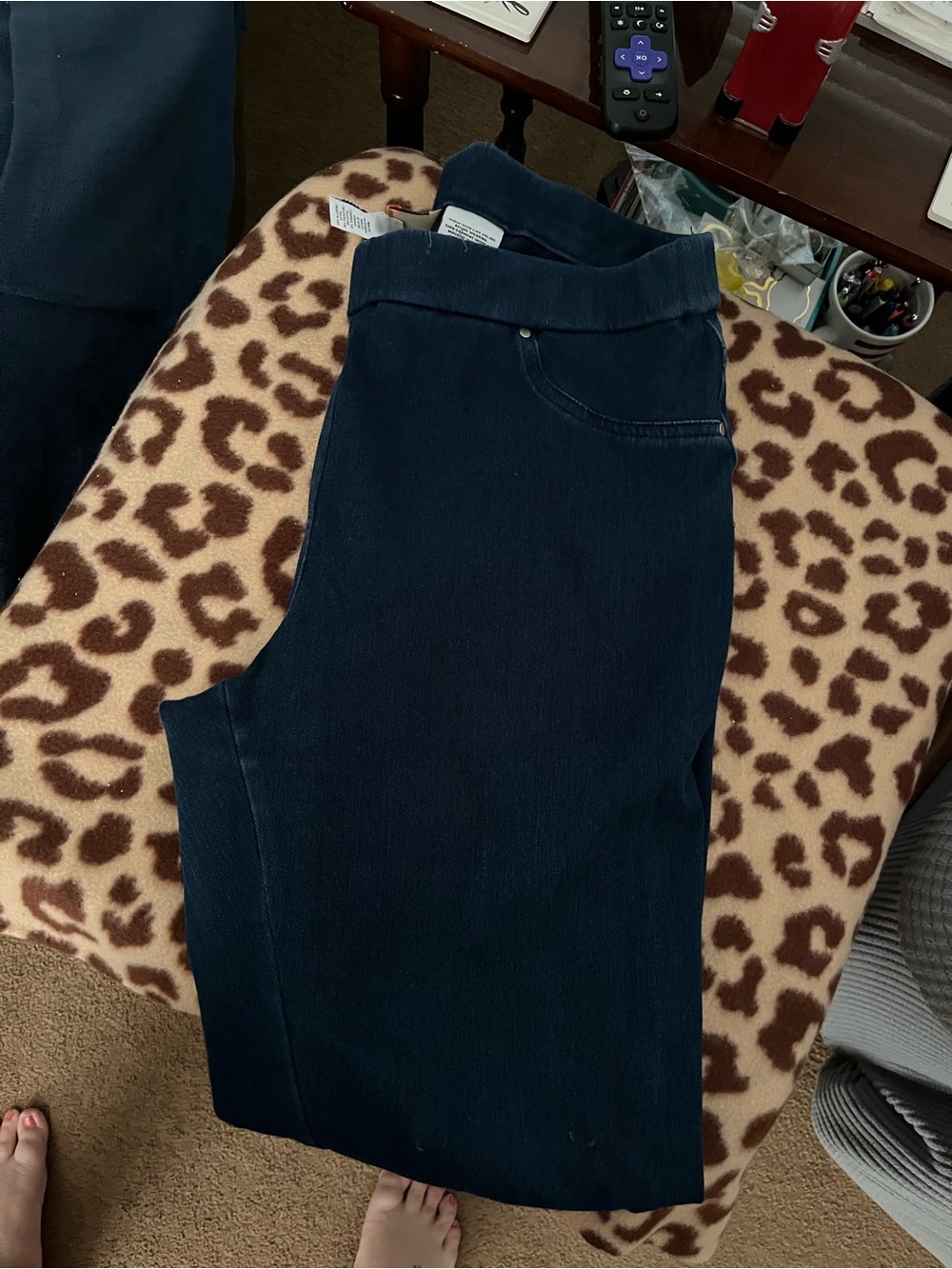 Ruby Rd. Dark Navy Denim Pull-On Skinny Pants